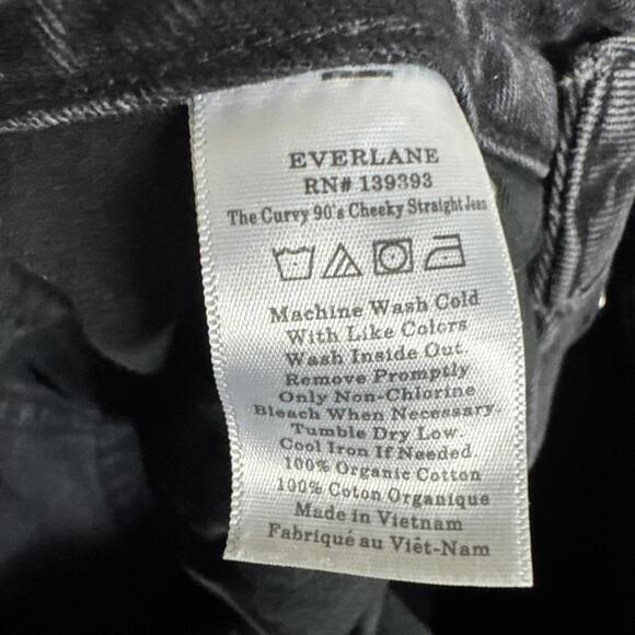 Everlane Women's Size 29 Crop Organic Cotton Curvy 90’s Cheeky Straight Jean - Picture 9 of 12